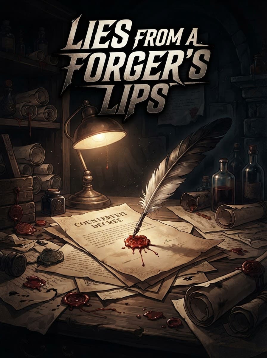 Cover of Lies From a Forger's Lips by Ione Larkspur