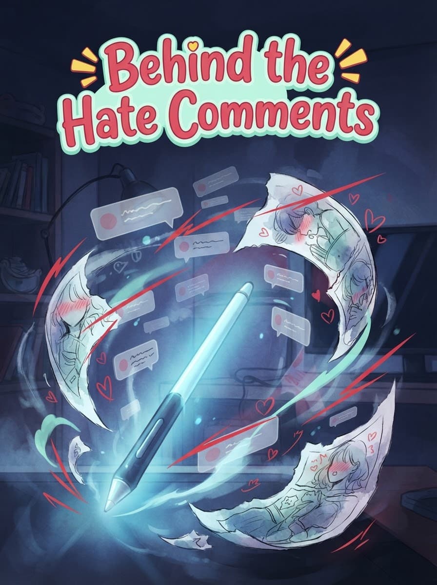 Cover of Behind the Hate Comments by Raven Ashgrove
